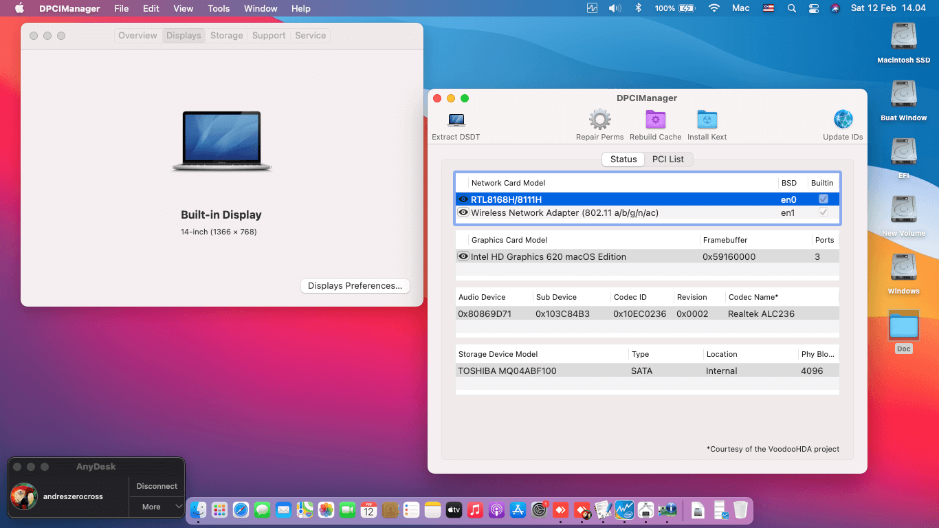 HP Pavilion 14S CF0070TX [KabyLake   Intel HD 620 + I2C]   OpenCore 2